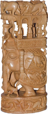 Vaah Decorative Showpiece - 30 cm(Wood, Yellow) Vaah Decorative Showpiece - 30 cm(Wood, Yellow)