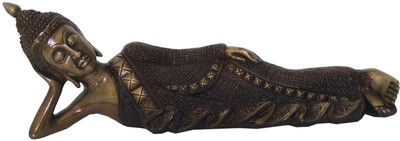 34% OFF on Aakrati Gautam Buddha Lying Buddha In Brown Finish Decorative Showpiece - 15 cm(Brass, Brown) 34% OFF on Aakrati Gautam Buddha Lying Buddha In Brown Finish Decorative Showpiece - 15 cm(Brass, Brown)