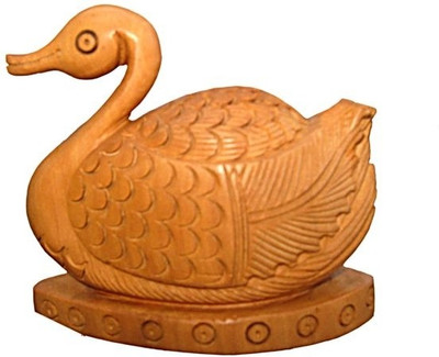 

Chitra Handicraft Duck Decorative Showpiece - 7 cm(Wooden, Brown)