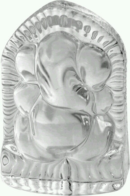 

Pratimah Crystal Clear Ganesh Ji Maharaj 7 cm Decorative Showpiece - 7 cm(Crystal, Clear)
