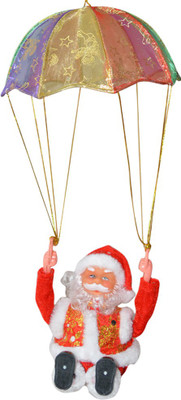 

Reiki Crystal Products Beautiful Hanging Parachute Santa Claus For Christmas Decoration Decorative Showpiece - 42 cm(Polyresin, Multicolor)