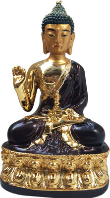 

Ehatti Gautam Buddha Sitting Idol Statue Decorative Showpiece - 15 cm(Polyresin, Gold, Copper)