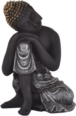 

Heeran Art Resting Buddha Idol Statue SLB Decorative Showpiece - 21 cm(Polyresin, Multicolor)