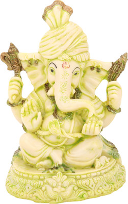 

Etsi Bitsi Pagdi Ganesha Decorative Showpiece - 15.24 cm(Polyresin, Green)