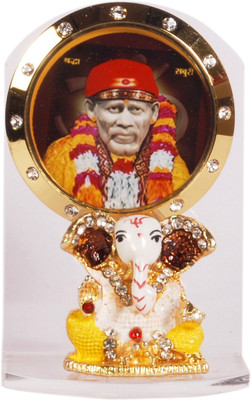 

Sigaram Ganesha & Sai Baba For Car Dashboard, Table or Ofice-Desk, Shops and Homes - K369 Decorative Showpiece - 7 cm(Acrylic, Multicolor)