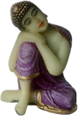 

Heeran Art Resting Buddha Vio W Decorative Showpiece - 7 cm(Polyresin, Purple)