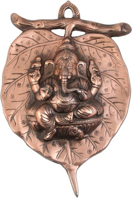 

JaipurCrafts Wall Hanging Of Adorable Lord Ganesha Decorative Showpiece - 35.56 cm(Aluminium, Brown)