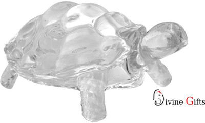 

Divine Gifts & Artificial Jewellery Crystal Tortoise Decorative Showpiece - 12 cm(Crystal, Clear)