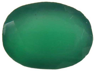 

ShubhBhakti Green Onyx/Hara Onyx (UPRATNA) 5-6 Ct Certified & Lab. Tested. Decorative Showpiece - 0.5 cm(Crystal, Green)