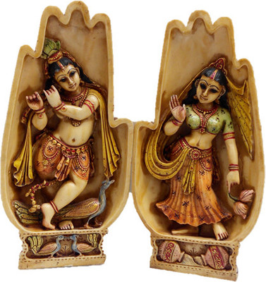 

JaipurCrafts Radha Krishna In Hand (Pack Of Two) Decorative Showpiece - 12.7 cm(Stoneware, Multicolor)