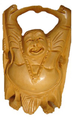 

ByCue Lauphing Buddha Sting Decorative Showpiece - 5 cm(Wooden, Yellow)