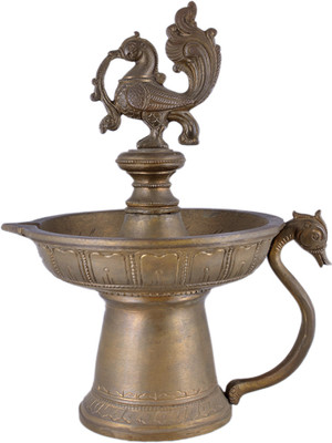 SC Handicrafts Miniature Carved Peacock Dia. Decorative Showpiece - 23 cm(Brass, Brown) SC Handicrafts Miniature Carved Peacock Dia. Decorative Showpiece - 23 cm(Brass, Brown)