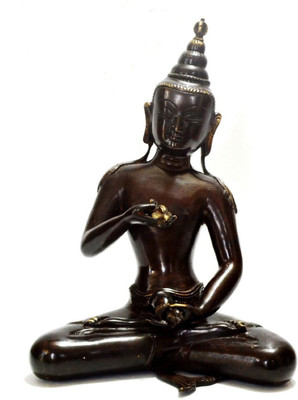 

Collectible India Buddha Statue Vajradhara Sculpture, Tibetan Vajrabhairava Goddess Statue Decorative Showpiece - 25.4 cm(Bronze, Black)