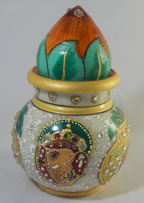 

Mahaveer Creation Decorative Showpiece - 6 cm(Stoneware, Peach)