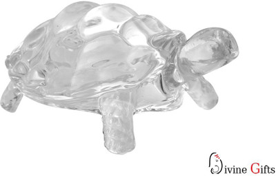 

Divine Gifts & Artificial Jewellery Fengshui TORTOISE CRYSTAL Decorative Showpiece - 12 cm(Crystal, Clear)