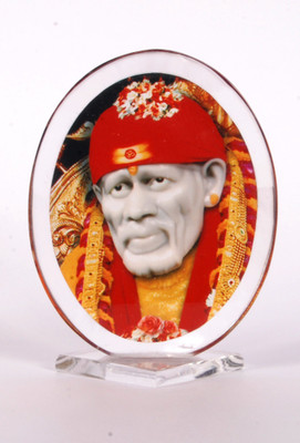 

Sigaram Sai Baba Acrylic Photo - K243 Decorative Showpiece - 9 cm(Acrylic, Multicolor)