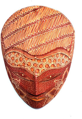 

Art Godaam Mask Decorative Showpiece - 22 cm(Wooden, Brown)