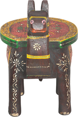 

JaipurCrafts Camel Stool for Decoratives Decorative Showpiece - 17.78 cm(Wooden, Multicolor)