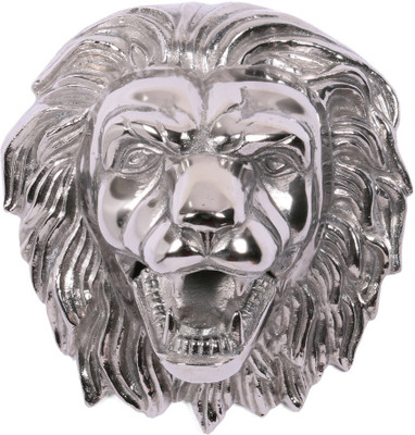 

Collectible India Large Lion Wall Sculpture Head Faux Taxidermy Decorative Showpiece - 26 cm(Aluminium, White)