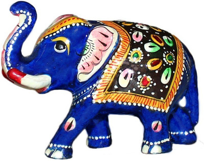 

AND Artvilla Beautiful Rajasthani Handicraft Elephant - 5.1 cm (Cast Iron, Multicolor) Decorative Showpiece - 8 cm(Cast Iron, Multicolor)