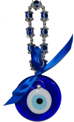 

DivyaMantra Feng Shui Evil Eye Amulet Hanging For Home Decorative Showpiece - 22.5 cm(Polyresin, Blue)