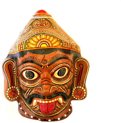 

Art Godaam Pattachitra Asura-11 Decorative Showpiece - 32 cm(Paper Mache, Brown)