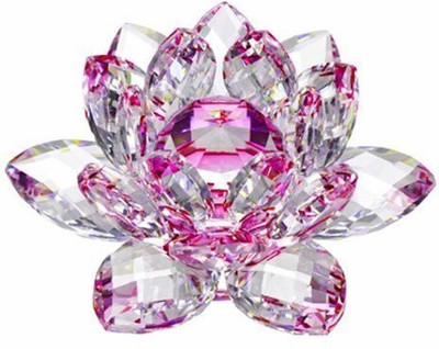 

Bgroovy Lotus Decorative Showpiece - 6 cm(Crystal, Clear, Pink)