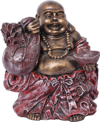 

Art N Hub Fengshui God Laughing Buddha Vastu Statue Home Décor Gift Item Decorative Showpiece - 24 cm(Earthenware, Multicolor)