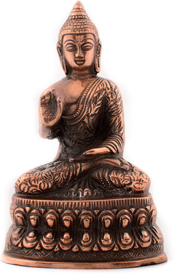 

eCraftIndia Lord Buddha Decorative Showpiece - 17.78 cm(Aluminium, Brown)