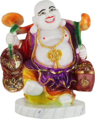 

Agastya Standing Laughing Buddha Decorative Showpiece - 28 cm(Polyresin, Multicolor)