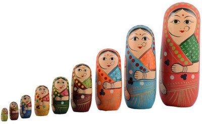 

Handikart HK-WDVK-058 Decorative Showpiece - 8 cm(Wooden, Multicolor)