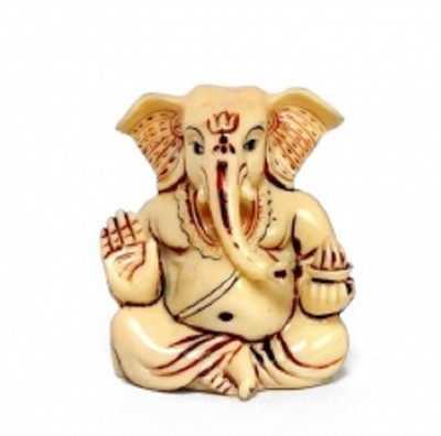 51% OFF on Advent Crafts Lord Ganesha Decorative Showpiece - 2.5 cm(Stoneware, Beige)