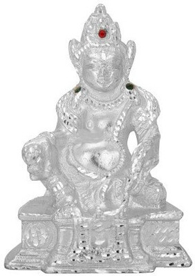 

DivyaMantra Lord Kuber Idol Decorative Showpiece - 14 cm(Aluminium, White)