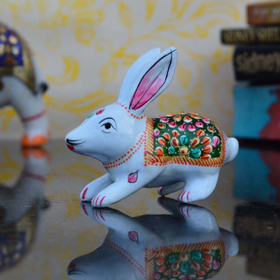 66% OFF on eCraftIndia Rabbit Figurine Decorative Showpiece - 7.62 cm(Aluminium, Multicolor) 66% OFF on eCraftIndia Rabbit Figurine Decorative Showpiece - 7.62 cm(Aluminium, Multicolor)