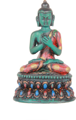 

The Nodding Head Lord Buddha In Padmasana Decorative Showpiece - 9 cm(Polyresin, Multicolor)