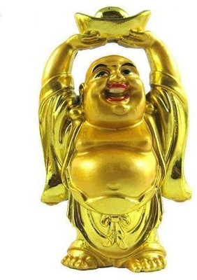 Mahavir Decorative Showpiece - 14 cm(Polyresin, Gold)