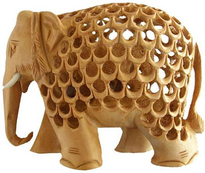 

ByCue Baby Elephant Decorative Showpiece - 10 cm(Wooden, Brown)