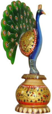 

ByCue Wooden Peacock Decorative Showpiece - 3 cm(Wooden, Multicolor)