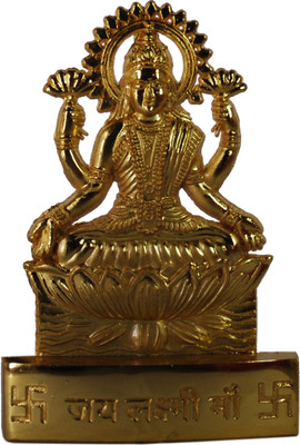 

Indoart LAXMI JI 24K GOLD PLATED MEDIUM Size- 11 cm Decorative Showpiece - 11 cm(Gold Plated, Gold)