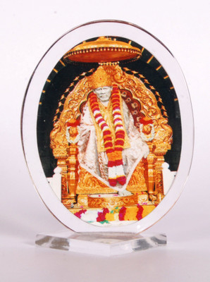 

Sigaram Sai Baba Acrylic Photo - K233 Decorative Showpiece - 9 cm(Acrylic, Multicolor)