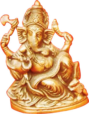 28% OFF on Aakrati Ganesha Statue Decorative Showpiece - 14 cm(Brass, Yellow)