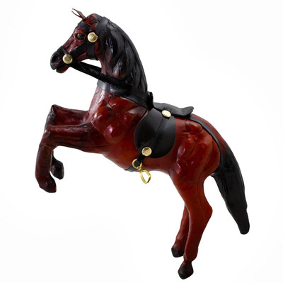 

HanumantCreations Handicraft Jumping Horse Decorative Showpiece - 30 cm(Paper Mache, Wooden, Brown)