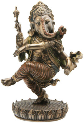 

Collectible India Dancing Ganesh Statue - Cold Cast Bronze, BirthDay Gift Decorative Showpiece - 19.2 cm(Polyresin, Multicolor)