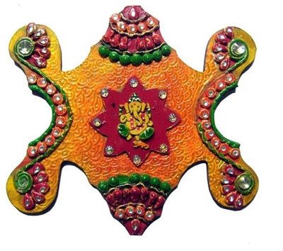 

Chitra Handicraft Ganesh Ji Decorative Showpiece - 22 cm(Paper Mache, Multicolor)