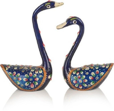 

charkhamart.com Metal duck set Decorative Showpiece - 11 cm(Aluminium, Blue)
