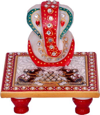 Vaah Meenakari Ganesh Rat Marble All Purpose Chowki(Multicolor, Pack of 2) available at flipkart for Rs.159