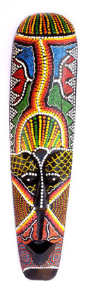 

Art Godaam Coloured figure mask Decorative Showpiece - 50 cm(Wooden, Multicolor)