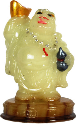

Sigaram Radium Laughing Buddha - Happy Man - will shine in the dark as radium best suited for Home, Office and Car Dashboard - K415 Decorative Showpiece - 13 cm(Marble, Multicolor)