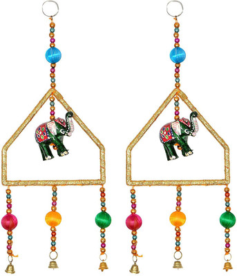 

Little Jaipur Paper Elephant Door Hanging Set Toran(Fabric)