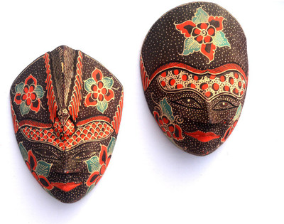 

Art Godaam WOODEN COLORFUL MASK Decorative Showpiece - 19 cm(Wooden, Multicolor)